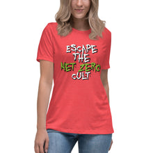 Load image into Gallery viewer, Escape the Net Zero Cult Short Sleeve Women's Fashion Fit T-Shirt