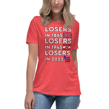 Load image into Gallery viewer, Losers in 1865 Losers in 1945 Losers in 2022 Short Sleeve Women's Fashion Fit T-Shirt