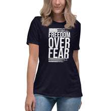 Load image into Gallery viewer, "Freedom Over Fear" Women's Fashion Fit T-Shirt