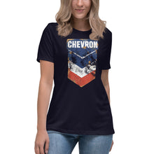 Load image into Gallery viewer, "Chevron Oil Shield" Short Sleeve Women's Fashion Fit T-Shirt