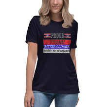 Load image into Gallery viewer, Proud Deplorable Bitter Clinger Threat to Democracy Short Sleeve Women's Fashion Fit T-Shirt