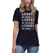 Load image into Gallery viewer, Losers in 1865 Losers in 1945 Losers in 2022 Short Sleeve Women's Fashion Fit T-Shirt