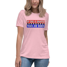 Load image into Gallery viewer, "My Dog is Smarter than Joe Biden" Women's Fashion Fit T-Shirt