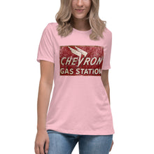 Load image into Gallery viewer, "Chevron Gasoline Station" Short Sleeve Women's Fashion Fit T-Shirt