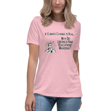 Load image into Gallery viewer, If Climate Change Is Real Why Do Liberals Have Beachfront Mansions Short Sleeve Women's Fashion Fit T-Shirt