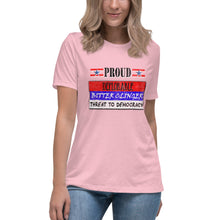 Load image into Gallery viewer, Proud Deplorable Bitter Clinger Threat to Democracy Short Sleeve Women's Fashion Fit T-Shirt