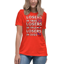 Load image into Gallery viewer, Losers in 1865 Losers in 1945 Losers in 2022 Short Sleeve Women's Fashion Fit T-Shirt