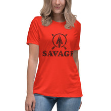 Load image into Gallery viewer, SAVAGE Arrow in Circle Short Sleeve Women's Fashion Fit T-Shirt