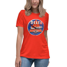 Load image into Gallery viewer, Delta Airlines Distressed Short Sleeve Women's Fashion Fit T-Shirt
