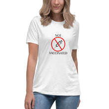 Load image into Gallery viewer, "Not Vaccinated" short sleeve Women's Fashion Fit T-Shirt