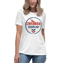 Load image into Gallery viewer, "Chevron Gasoline Oil Sign" Short Sleeve Women's Fashion Fit T-Shirt