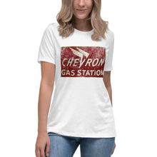 Load image into Gallery viewer, "Chevron Gasoline Station" Short Sleeve Women's Fashion Fit T-Shirt