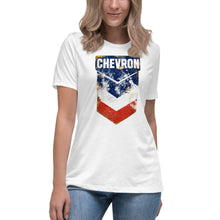 Load image into Gallery viewer, "Chevron Oil Shield" Short Sleeve Women's Fashion Fit T-Shirt