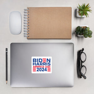 BIDEN HARRIS 2024 America First Bubble-free stickers