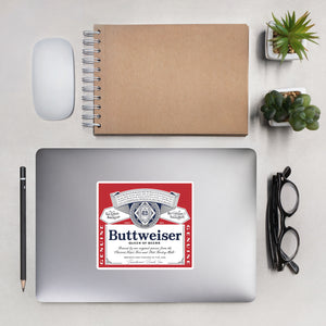 Buttweiser Bubble-free stickers