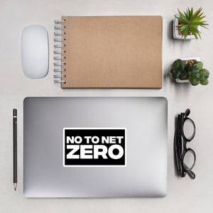 No To Net Zero Bubble-free stickers