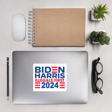 Load image into Gallery viewer, BIDEN HARRIS 2024 Illegals First Bubble-free stickers
