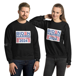 BIDEN HARRIS 2024 Illegals First Men's Sweatshirt