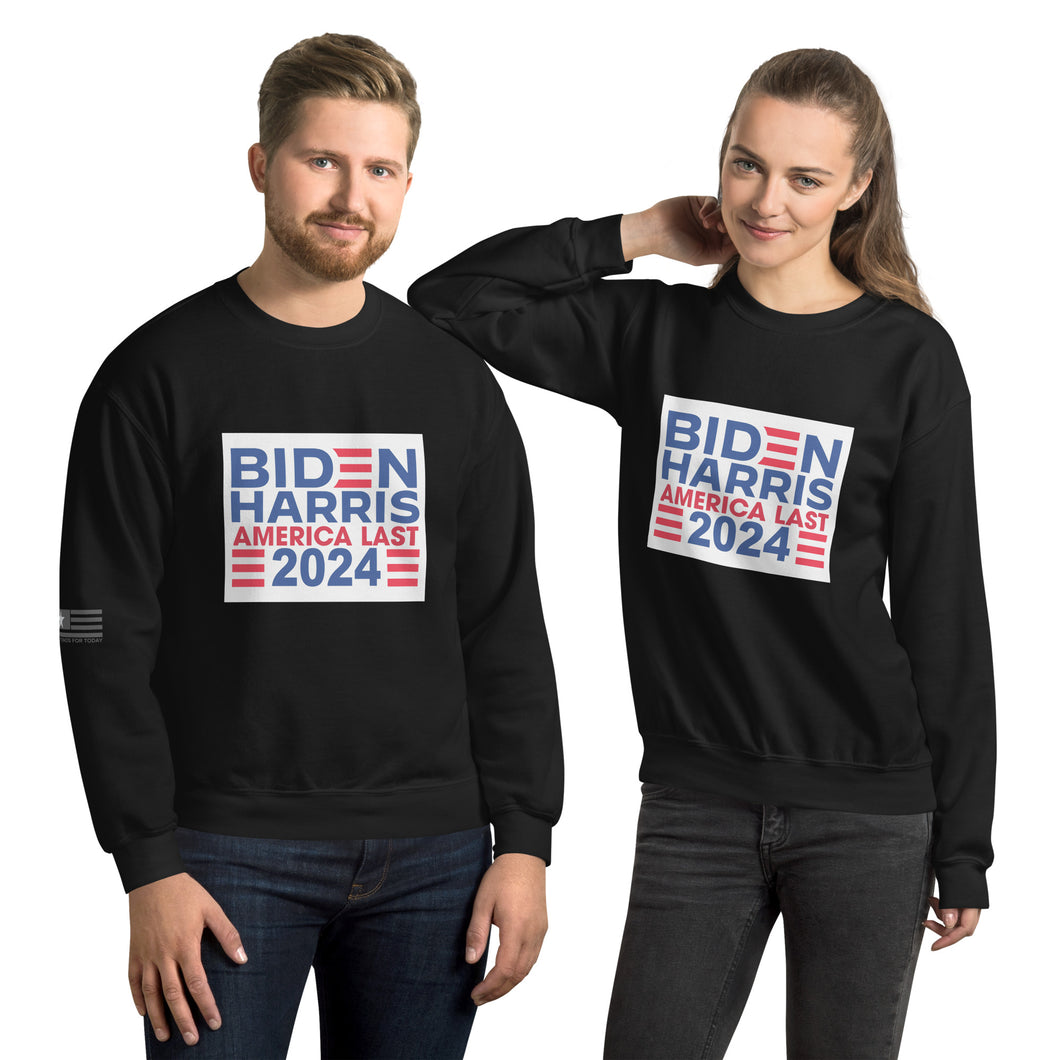BIDEN HARRIS 2024 America Last Men's Sweatshirt