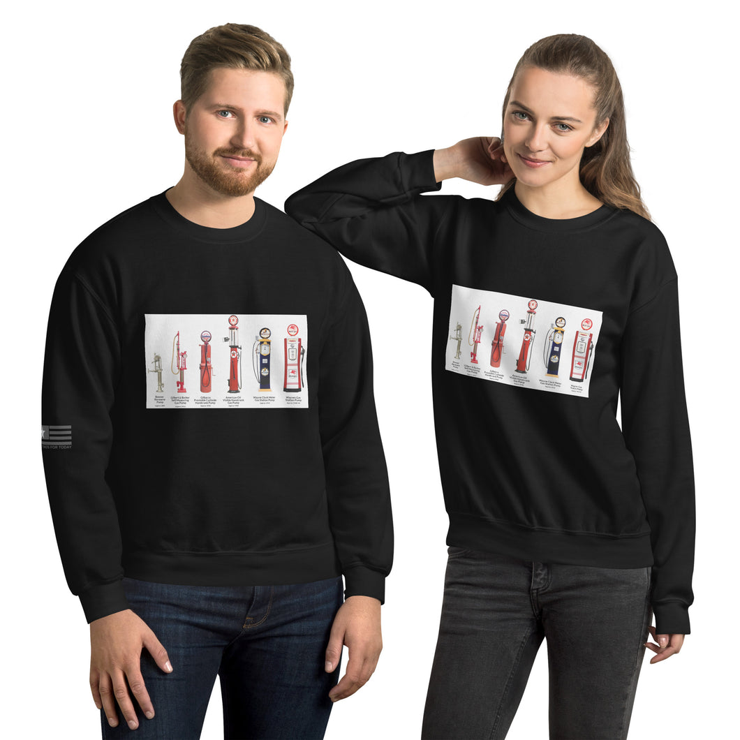 History of Gas Pumps Men's Sweatshirt