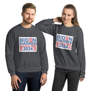 BIDEN HARRIS 2024 Illegals First Men's Sweatshirt