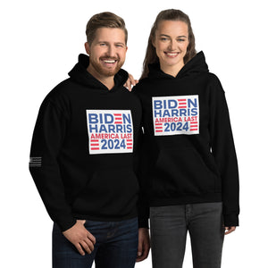 BIDEN HARRIS 2024 America Last Men's Hoodie