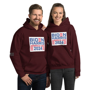 BIDEN HARRIS 2024 America Last Men's Hoodie