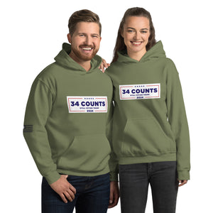 34 Counts Still Voting for Trump 2024 Men's Hoodie