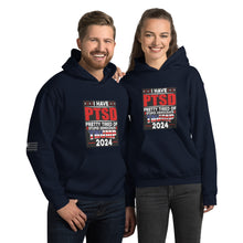 Load image into Gallery viewer, I Have PTSD: Pretty Tired of Stupid Democrats Women&#39;s Hoodie
