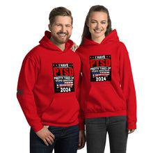Load image into Gallery viewer, I Have PTSD: Pretty Tired of Stupid Democrats Women&#39;s Hoodie
