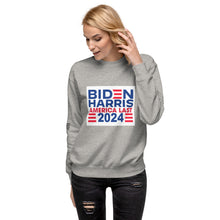 Load image into Gallery viewer, BIDEN HARRIS 2024 America Last Women&#39;s Sweatshirt
