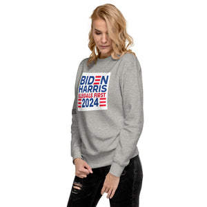 BIDEN HARRIS 2024 Illegals First Women's Sweatshirt