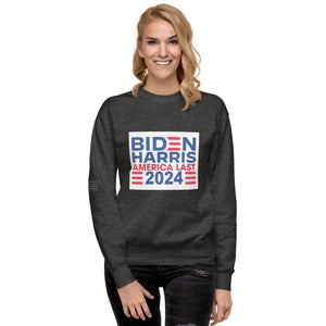 BIDEN HARRIS 2024 America Last Women's Sweatshirt