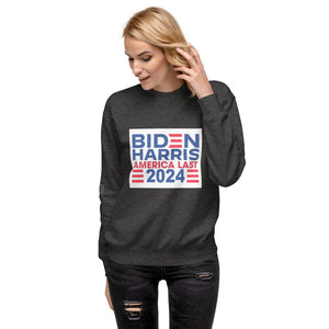 BIDEN HARRIS 2024 America Last Women's Sweatshirt