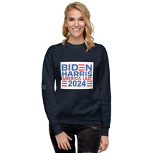 Load image into Gallery viewer, BIDEN HARRIS 2024 America Last Women&#39;s Sweatshirt
