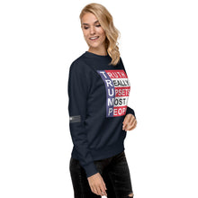 Load image into Gallery viewer, TRUMP Truth Really Upsets Most People Women&#39;s Sweatshirt
