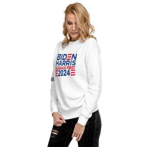 BIDEN HARRIS 2024 Illegals First Women's Sweatshirt
