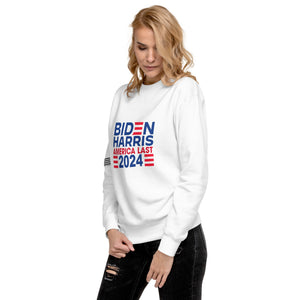 BIDEN HARRIS 2024 America Last Women's Sweatshirt