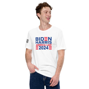 BIDEN HARRIS 2024 America Last Men's t-shirt