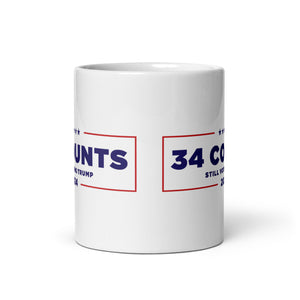 34 Counts Still Voting for Trump mug