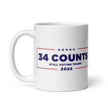 Load image into Gallery viewer, 34 Counts Still Voting for Trump mug
