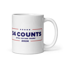 Load image into Gallery viewer, 34 Counts Still Voting for Trump mug
