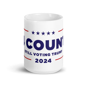 34 Counts Still Voting for Trump mug