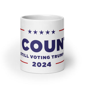 34 Counts Still Voting for Trump mug