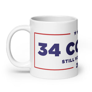 34 Counts Still Voting for Trump mug