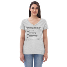 Load image into Gallery viewer, Americans Killed in One Year Women’s V-neck T-shirt
