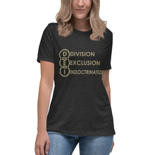 Load image into Gallery viewer, DEI Division Exclusion Indoctrination Women&#39;s Relaxed T-Shirt
