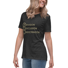 Load image into Gallery viewer, DEI Division Exclusion Indoctrination Women&#39;s Relaxed T-Shirt
