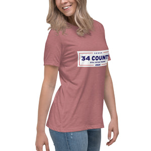 34 Counts Still Voting for Trump Women's Relaxed T-Shirt