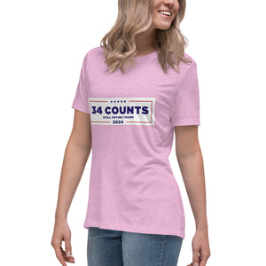 34 Counts Still Voting for Trump Women's Relaxed T-Shirt